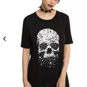 Hot Topic Black Skull & Stars Back Strap Girls Top NWT Plus Size 1